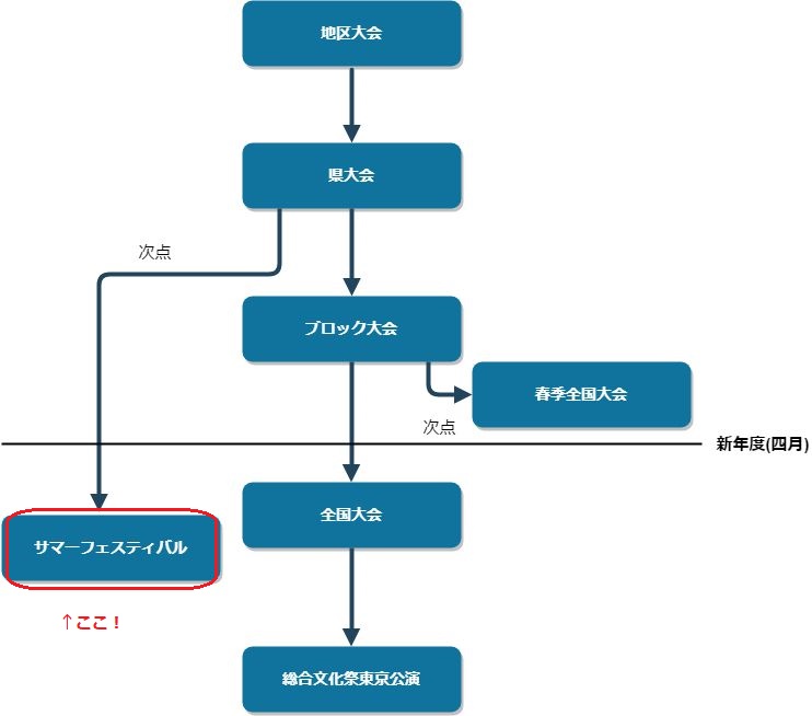 サマーフェスティバル出場に至るチャート