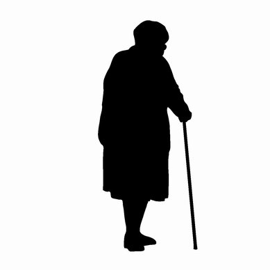 老婆のシルエット